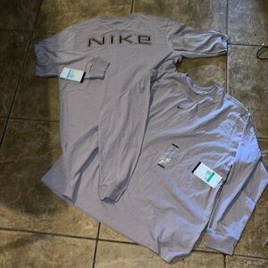 Cotton light burgundy long sleeve Nike Tshirt